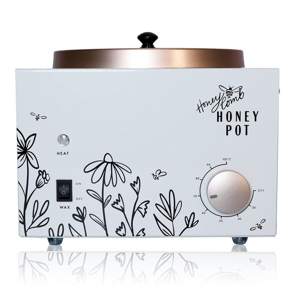 Honeycomb Wax Co Large Honey Pot - Wax Warmer for Hair Removal, 7 lbs, Salon Quality for Professionals, Adjustable Temperature. For Professional Estheticians & Home Salon (7lb (Pack of 1)