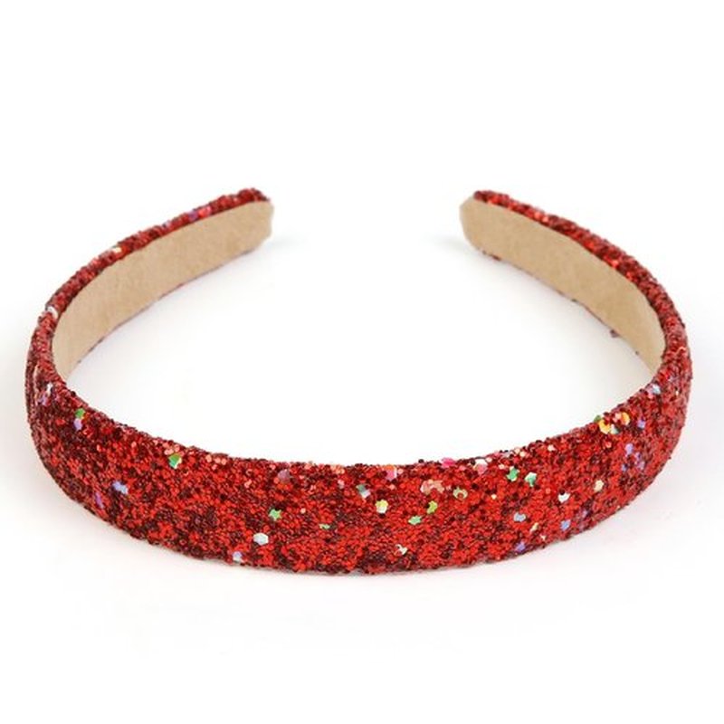 Huachi Glitter Headbands for Women Non Slip Fancy Headband, Sparkle Headbands Cute Head Band for Women’s Hair, Hair Accessories for Birthday Party Favors, Christmas Red Sequin Headband