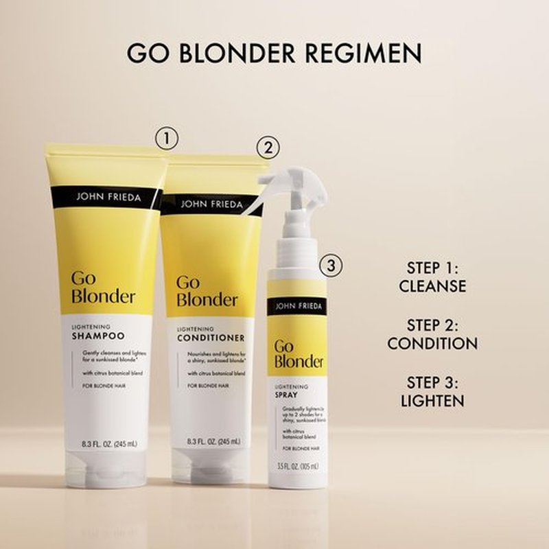 John Frieda Go Blonder Lightening Shampoo, Blonde Shampoo, 8.3 fl oz