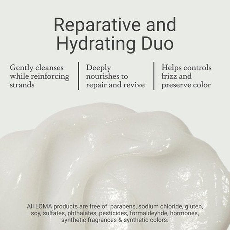 Loma Hair Care Nourishing Shampoo & Conditioner Duo - Hydrating Formula for All Hair Types