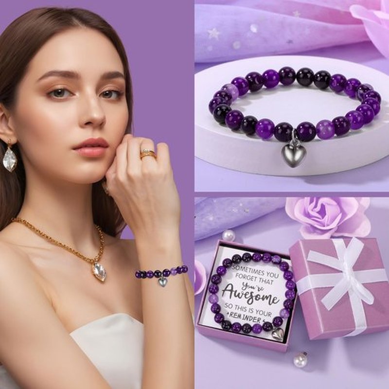 Birthday Gifts for Women Self Care Gift Set, Purple Relaxing Spa Gift Baskets for Women Get Well Soon Care Package, Personalized Happy Mothers Day Gifts for Mom Wife Grandma Daughter Sister Friends