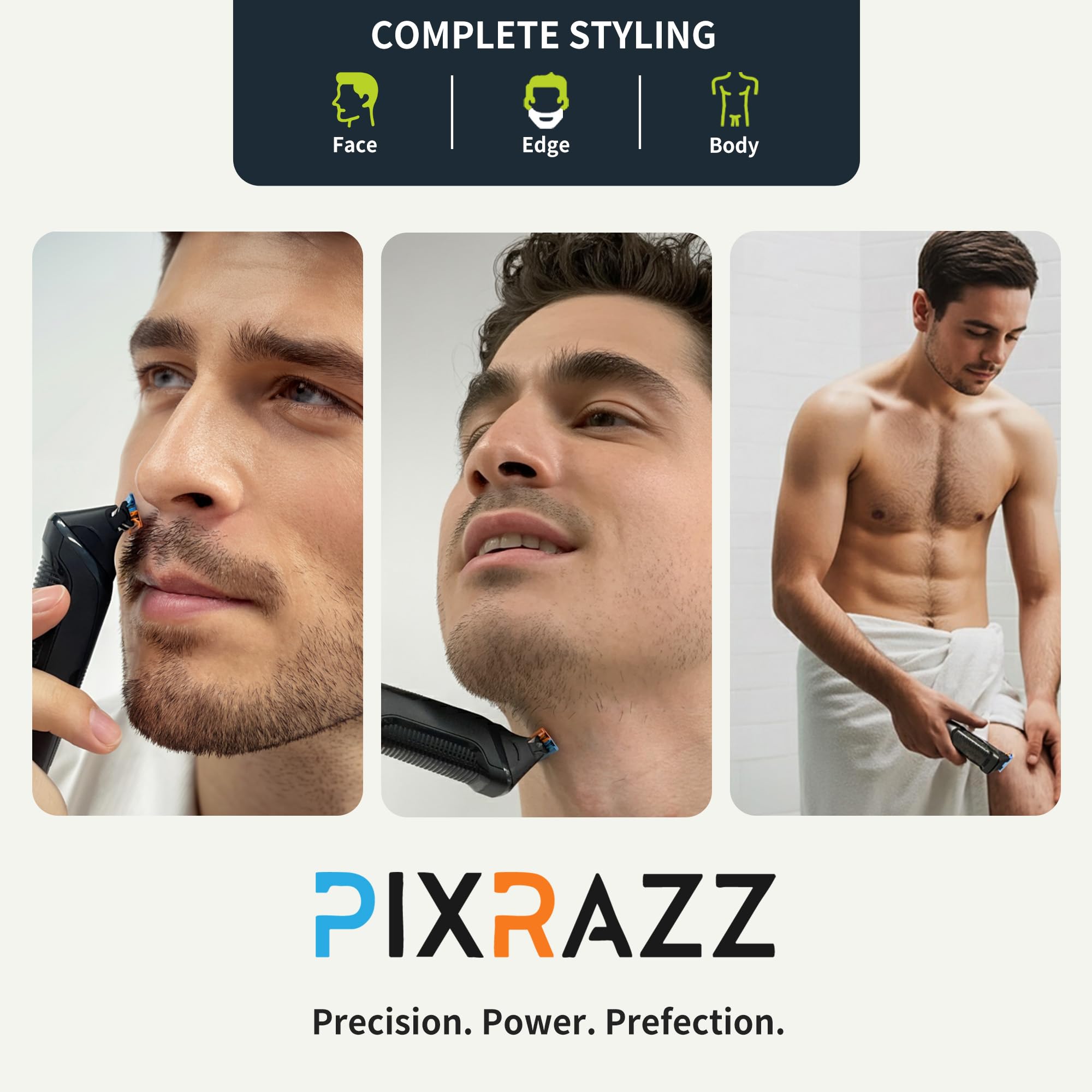 PIXRAZZ Replacement Heads – 2-Pack Dual Blade Technology Refills for PIXRAZZ P1 Electric Shaver, Durable Stainless Steel for Beard, Body & Bikini Hair