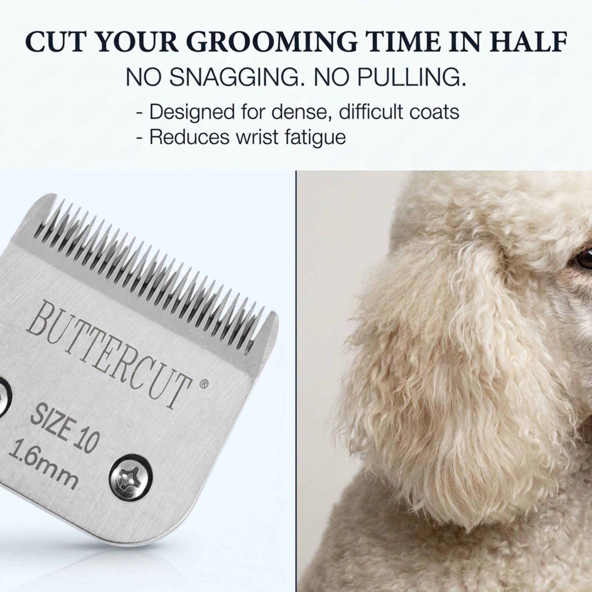Geib Buttercut Stainless Steel Dog Clipper Blade, Size-10, 1/16-Inch Cut Length