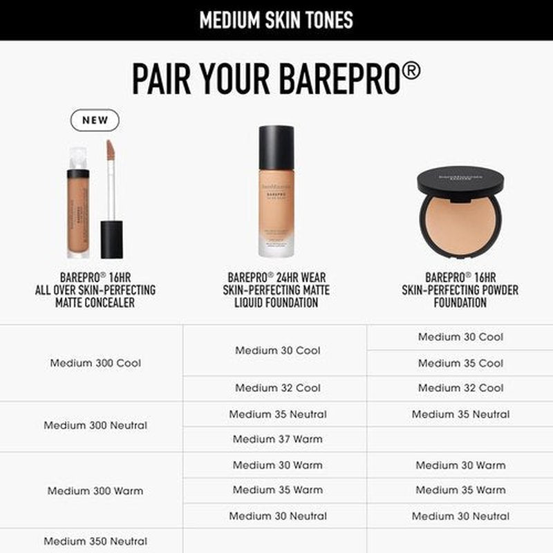 bareMinerals BAREPRO 16HR Natural Matte Concealer - SPF 25, Niacinamide, Longwear for Dark Spots & Blemishes