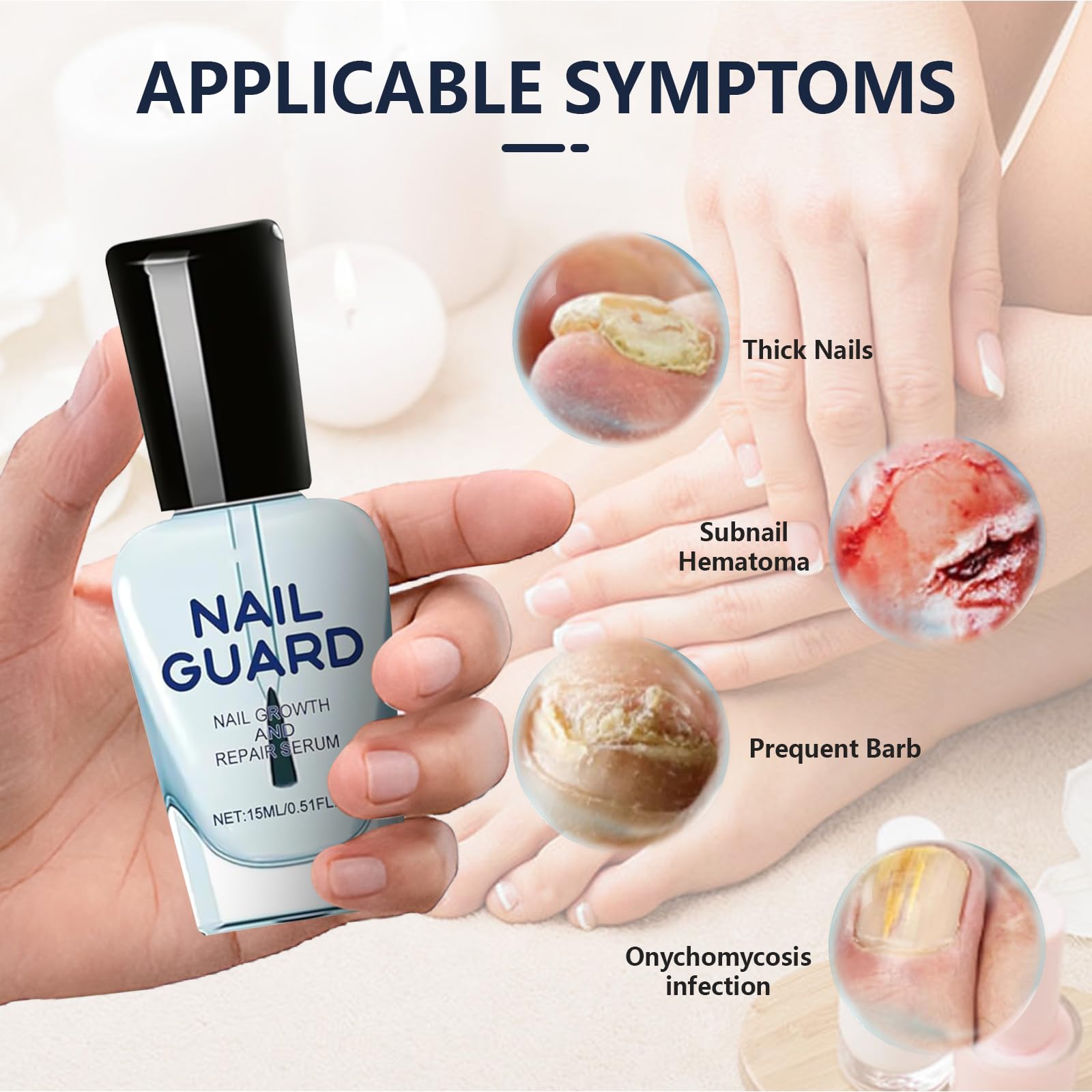 YFKEJI Onyxoguard Nail Growth And Repair Serum, Nail Growth and Strengthener Essence For Thin Nails And Growth, Nail Growth Serum, Onyxoguard Serum (2PCS), White