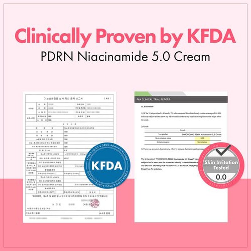 TOSOWOONG PDRN Niacinamide 5.0 Cream, Niacinamide 5% Dark Spot Remover for Face, Hyperpigmentation & Blemish Care, Salmon DNA Hydrating Moisturizer, Korean Skincare, 50ml / 1.69 fl. oz.