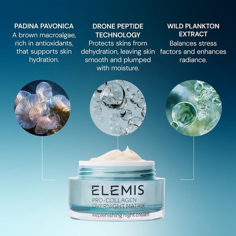 ELEMIS Pro-Collagen Overnight Matrix - Wrinkle Smoothing Night Cream for Deep Hydration & Firmness