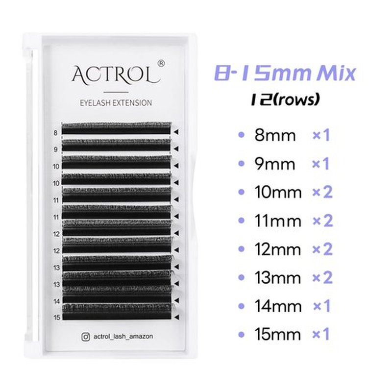 ACTROL U Lashes Extensions Black 0.07mm C Curl 8-15mm Mix 4D Volume Individual Professional UU Eyelashes Extension U Shaped Easy Fan Lashes