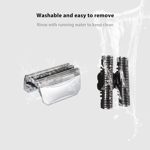 2024 Upgraded 51S Silver Foil & Cutter 51S Head Replacement for Braun Series 5 590cc 8595 8985 8975 8991 Silver