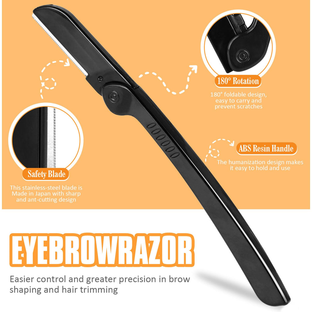 Yougai Tweezers Set,9 Pcs Professional Stainless Steel Tweezer Kit-Great Precision Tweezers for Daily Beauty Tools with Leather Travel Case as Stocking Stuffers Gifts