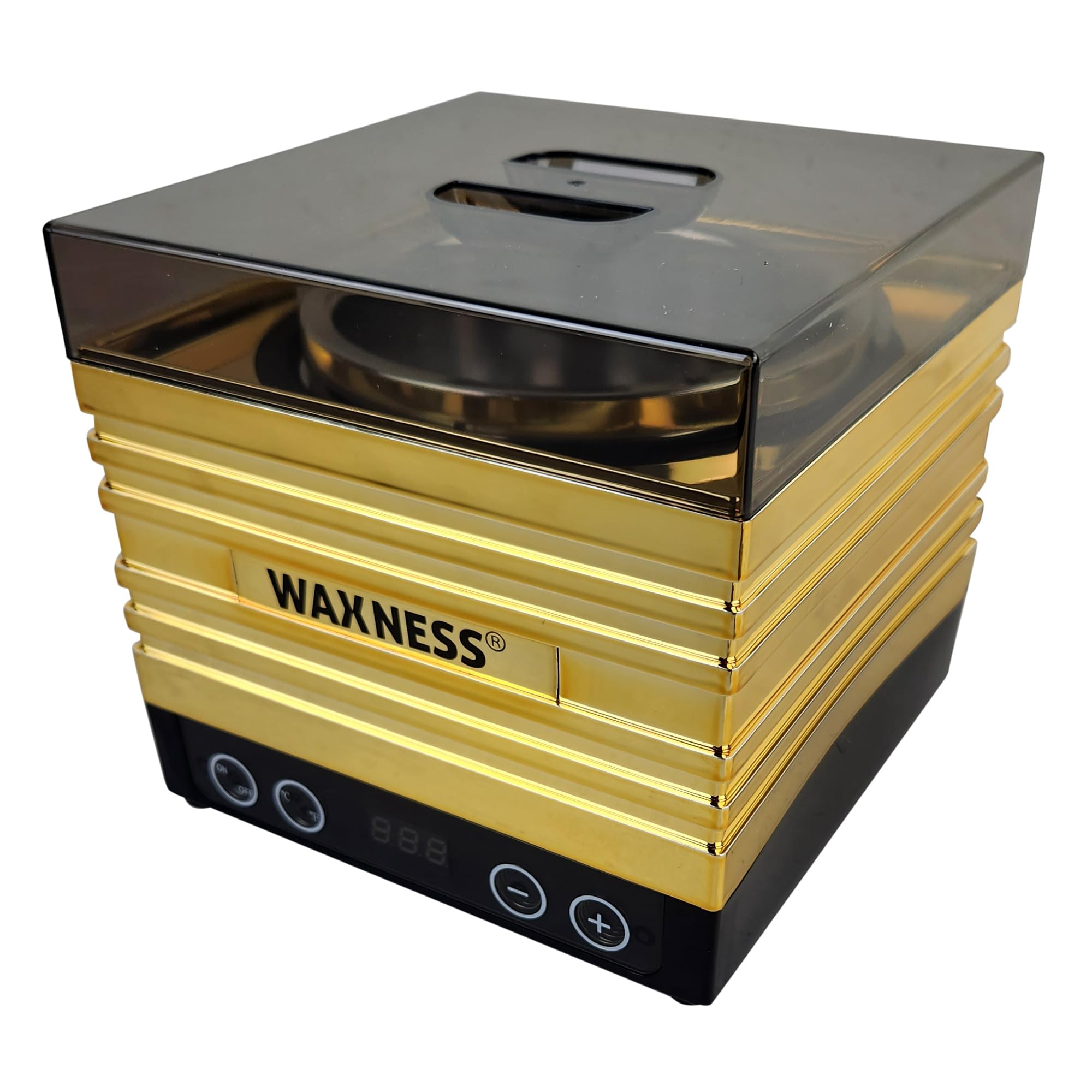 Waxness W-CUBE Digital Professional Wax Heater – Gold, 1 lb Capacity, Digital Temperature Control with Memory, 100W, for Professional Use