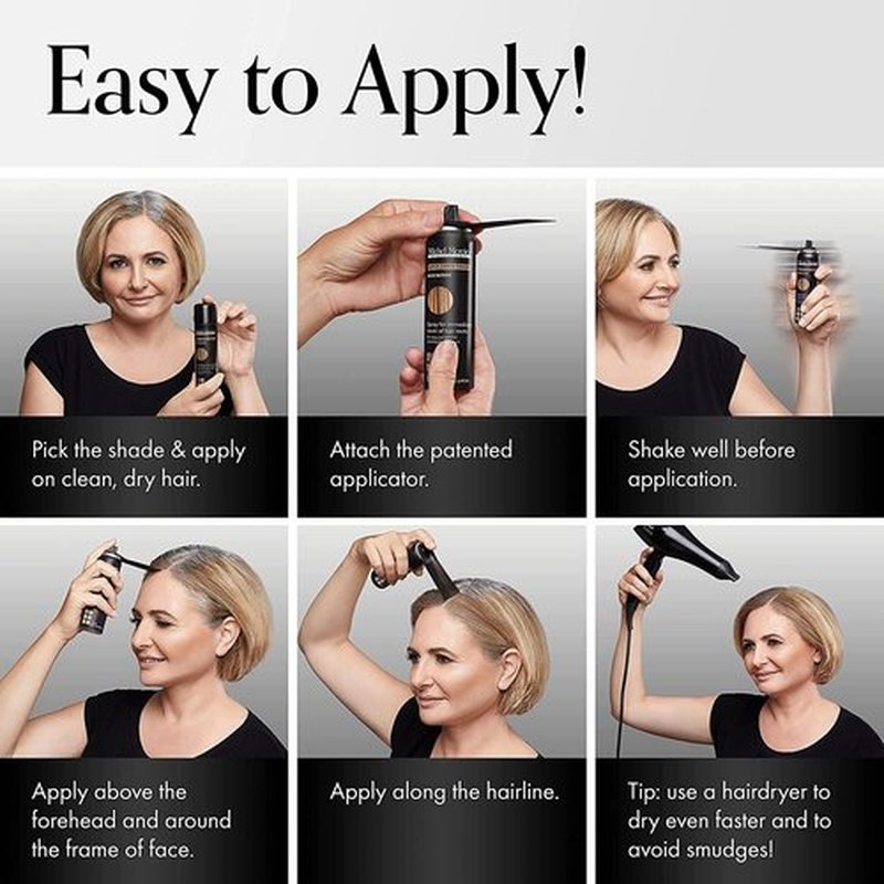 Michel Mercier Hair Root Touch Up Spray - Unique Applicator for Easy Grey Coverage | Beige Blonde