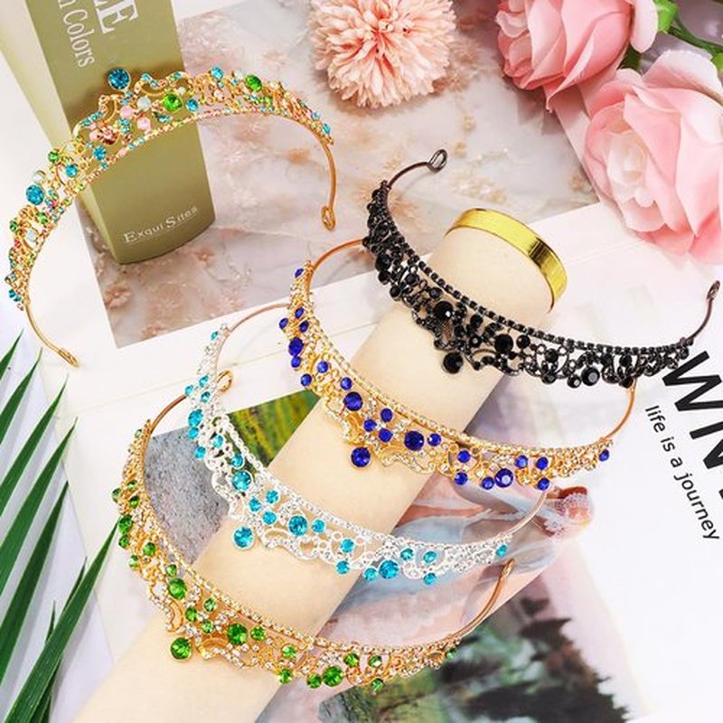 TOBATOBA Black Tiara Crowns for Women Gothic Wedding Tiara Princess Black Swan Costume for Bride, Quinceanera Crown 15 años quinceañeras for Birthday Bridal Prom Pageant