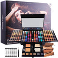 Pure Vie All-in-One Holiday Gift Makeup Set Essential Starter Bundle Include Eyeshadow Palette Lipgloss Concealer Blush Eyebrow Foundation Face Powder Eyeliner Pencil - Make up Kit for Women Full Kit