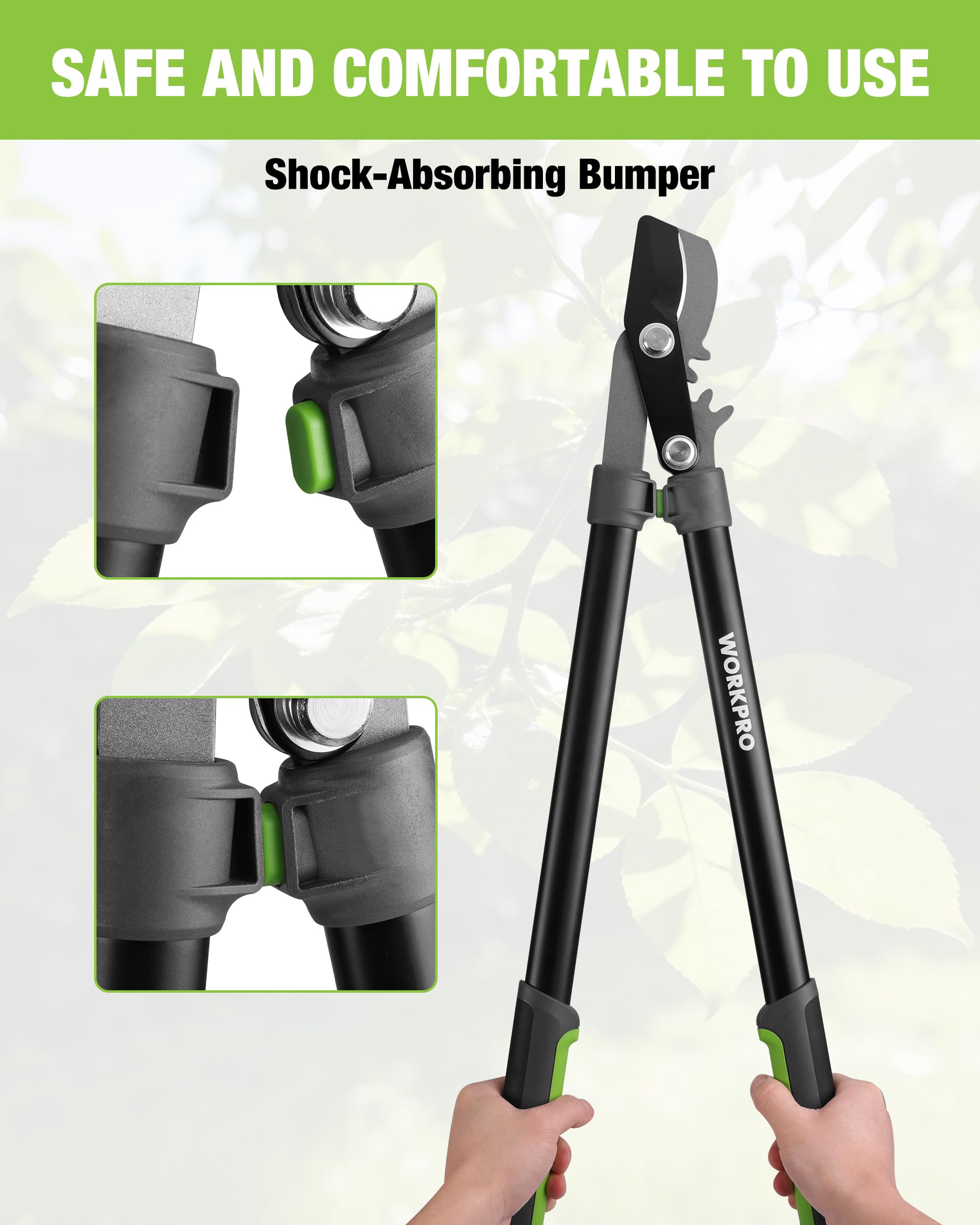 WORKPRO Bypass Lopper for Gardening, 28" Branch Cutter with Gear System