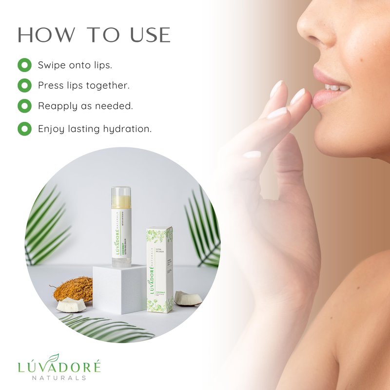Ultra Big Lip Balm Stick Coconut– Natural Waterproof Lip Moisturizer for Dry, Chapped Lips – Nourishing and Hydrating Formula – Enriched with Coconut Oil, Beeswax, Shea Butter