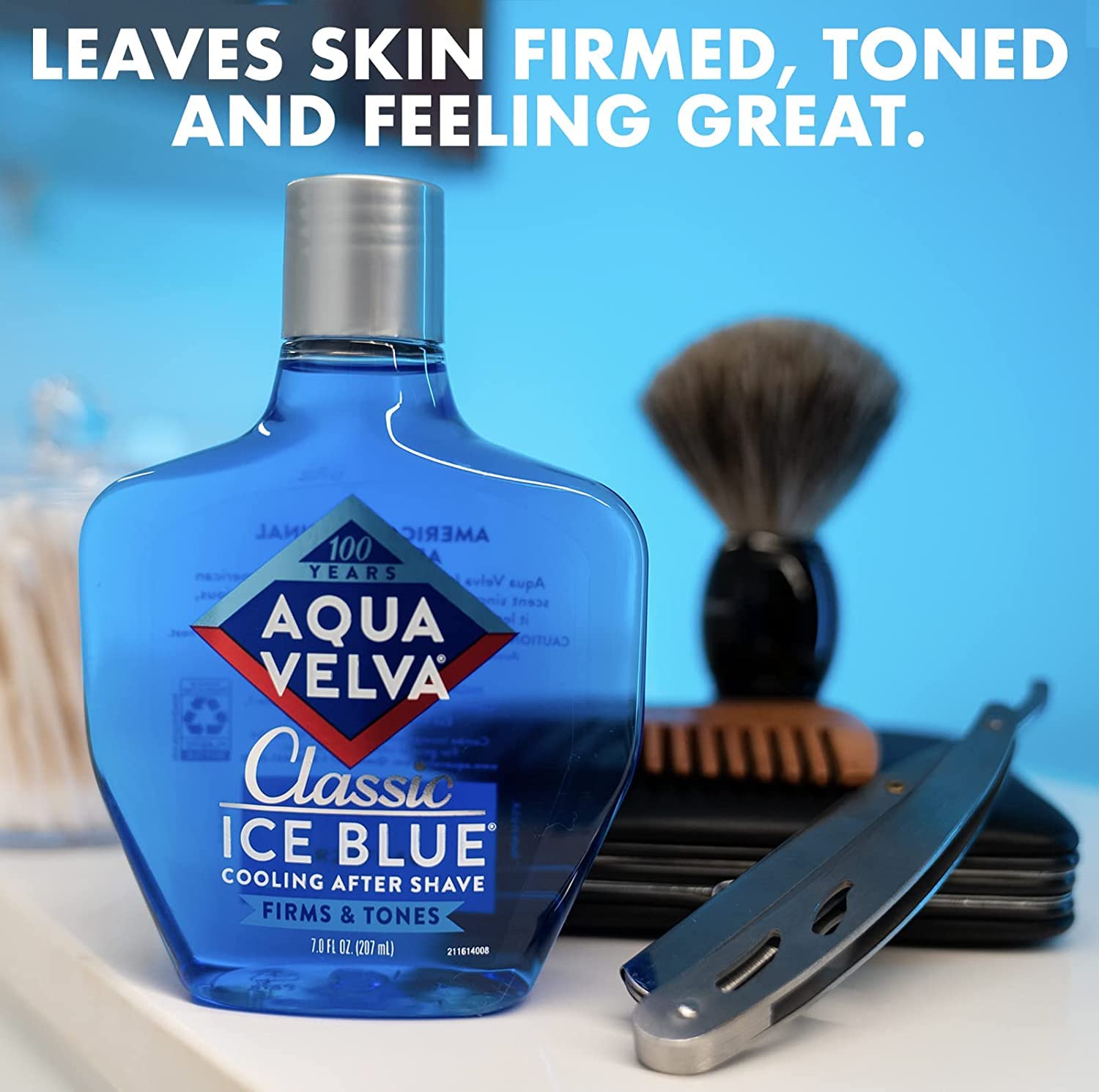 Aqua Velva Classic Ice Blue Cooling After Shave 3.50 oz (Pack of 7)