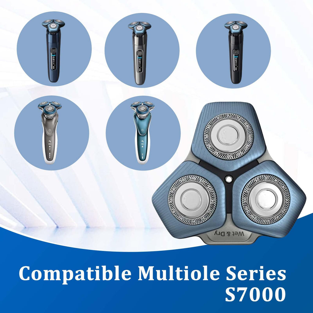 SH71 Replacement Heads Compatible with Phili*s Shavers Series 7000,Shaver Replacement Heads For S5000 (S5XXX),S7000 (S7XXX)