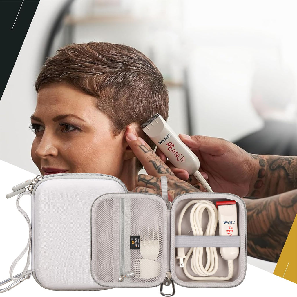 Aproca Case Compatible with Wahl Professional Peanut Corded Trimmer 8685-1401 8655-200 8655, Portable Storage Bag for Accessories -Grey (Case Only)