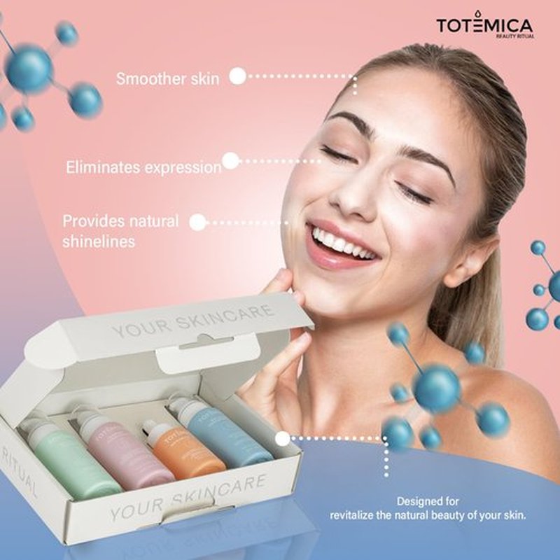 TOTEMICA Skin Care Set | 4-Step Ritual Kit - Cleanser, Toner, Serum & Moisturizer for Dry Skin - Vegan & Cruelty-Free