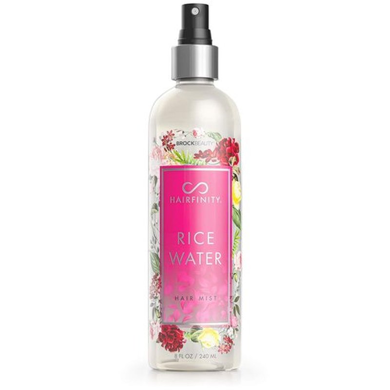 Hairfinity Rice Water Hair Mist - Nourishing Formula for Damaged, Dry, Curly Hair | 8oz Silicone & Sulfate Free