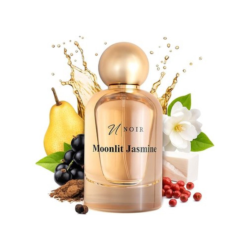 NOIR Moonlit Jasmine Eau de Parfum for Women - Warm Floral Scent with Jasmine, Peach & Amber | Long-Lasting Luxury 100ml / 3.4 Fl Oz