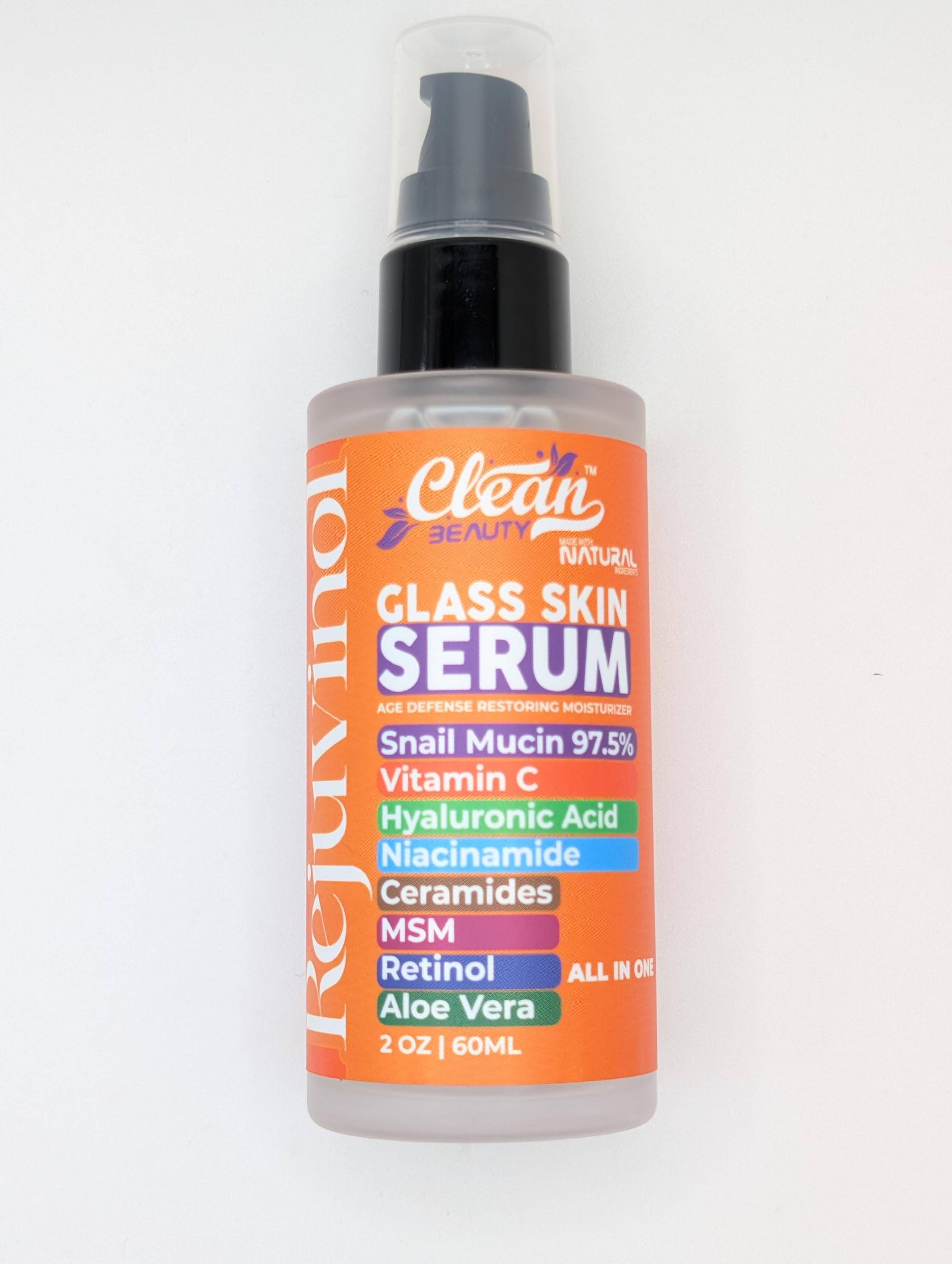Snail Mucin Serum Vitamin C Face Serum Anti Aging with Hyaluronic Acid Niacinamide Retinol MSM Aloe Vera & Ceramides - Korean Skin Care Glass Skin Dark Spot Remover for Glowing Skin & Beauty (3 Pack)