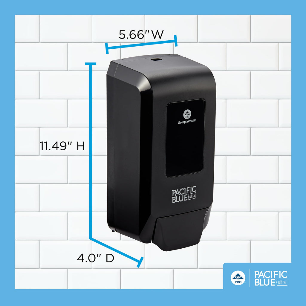 Georgia-Pacific (53057) Pacific Blue Ultra Manual Push Soap Dispenser, Wall Mounted, Easy to Install & Maintain