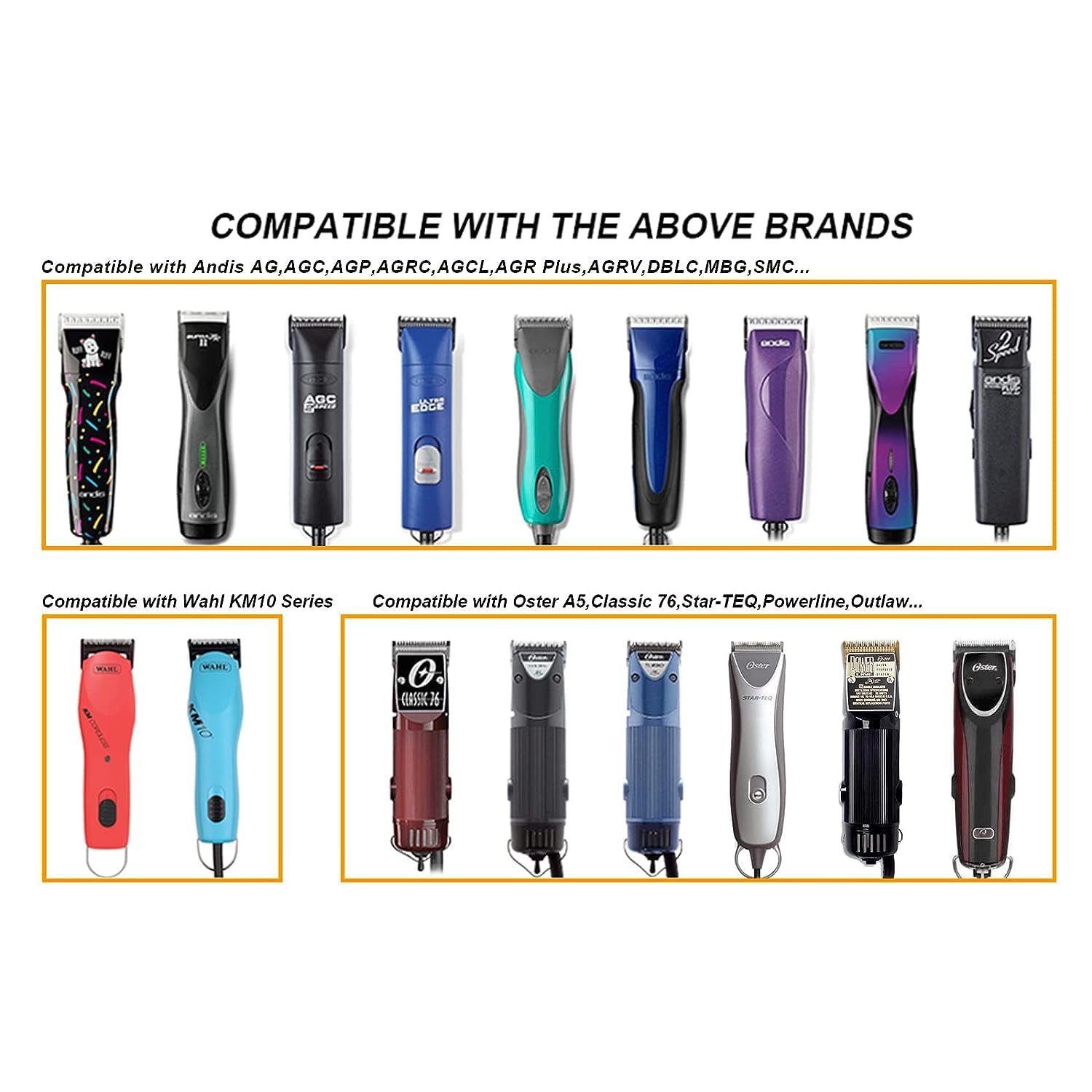 5/8HT Detachable Replacement Stainless Steel Blades,compatible with oster Classic 76/Star-Teq/Power-Teq andi A*dis AGC,BDC,BGC,MBG Series Clippers,5/8 inch (16mm)