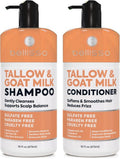 Beef Tallow Shampoo and Conditioner Set with Goat Milk - Sulfate Free Moisture for Women and Men - For Dry, Itchy Scalp - Hydrating, Thickening, Volume Care for Thinning Hair - 16 Fl Oz (Pack of 2)