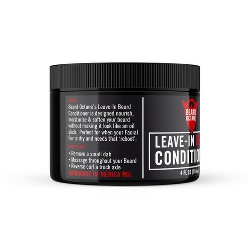 Beard Octane Leave-In Beard Conditioner - Unscented Formula for Softening & Moisturizing - 4 oz