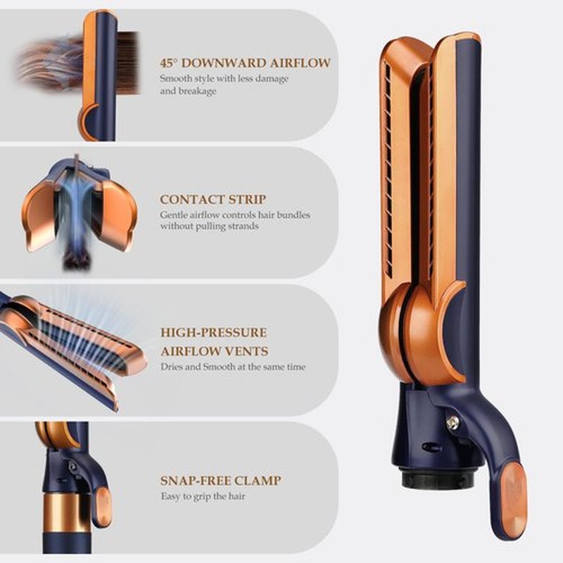 SAZIKA Airflow Attachment for Dyson Airwrap Styler, Nozzles Attachment for Smooth Hair Style with Less Damage and Breakage for Dyson Airwrap HS01 HS05 HS08 Prussian Blue