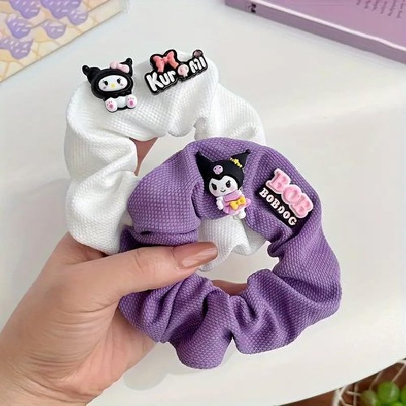Cute Hair Brush, Cartoon Hair Brushes & 4 Scrunchies, Ultra Soft Detangling Hair Brush, Detangling Wet and Dry Brush for All Hair Types For Girls and Boys (Set)