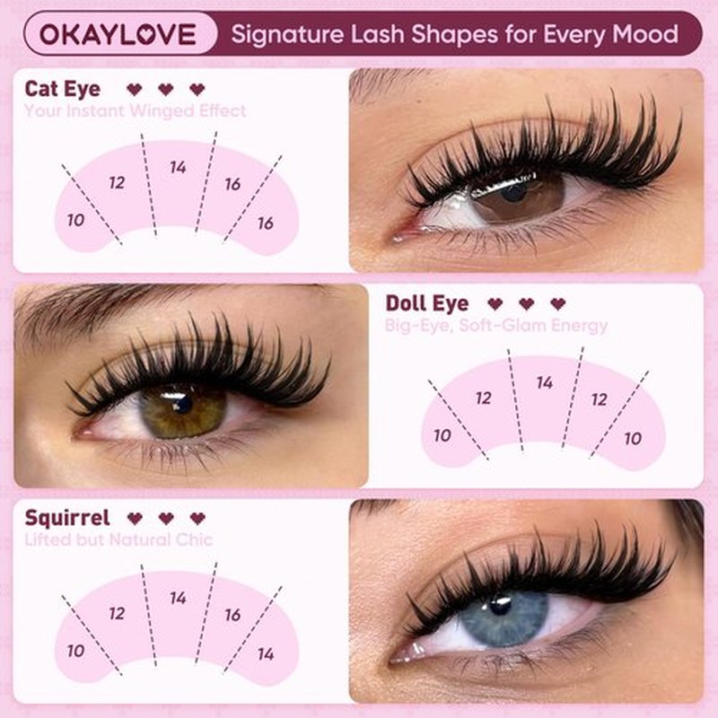 OKAYLOVE Manga Lash Clusters Kit, BUNNY 8-18mm Anime Cluster Eyelash Extensions Kit, 120pcs CC Curl Fairy Wipsy Lashes Clear Band Natural Eyelashes with Bond and Seal, Remover, Tweezers