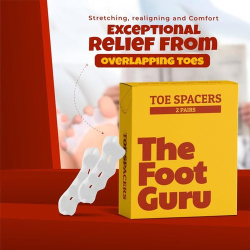 2x Pairs Orthopedic Toe Spacers - Toe Separators for Men & Women, Bunion Corrector, Hammer Toe Straightener, Yoga Toe Spacers, Toe Spreaders for Foot Pain Relief -Kubbar