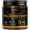 Beef Tallow for Skin, Tallow and Honey Balm, 100% Organic Grass-Fed Beef Tallow Face Moisturizer with Raw Honey & Jojoba Oil, Whipped Tallow Balm for Face Body Deep Nourish Soothe Dry, Sensitive Skin