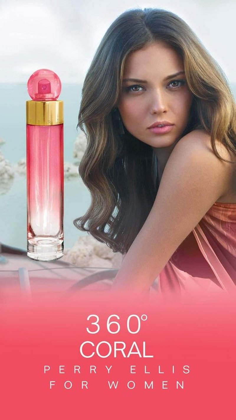 Perry Ellis 360 Coral Eau De Parfum Spray - 6.8 Oz | Refreshing Fragrance for Women