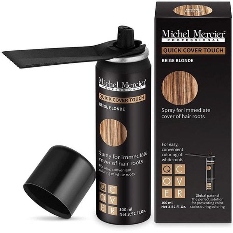 Michel Mercier Hair Root Touch Up Spray - Unique Applicator for Easy Grey Coverage | Beige Blonde