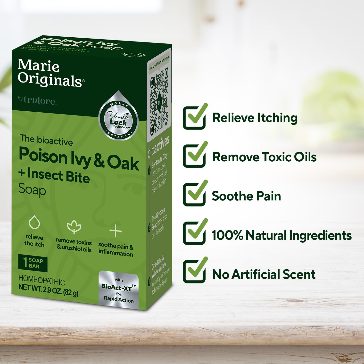 Marie Originals Poison Ivy Soap Bar | All Natural Poison Ivy Treatment | Anti-Itch Skin Cleanser Bar Wash for Poison Ivy, Poison Oak & Sumac | Soothes & Relieves Rashes | 2.9 Ounces (6 bars)