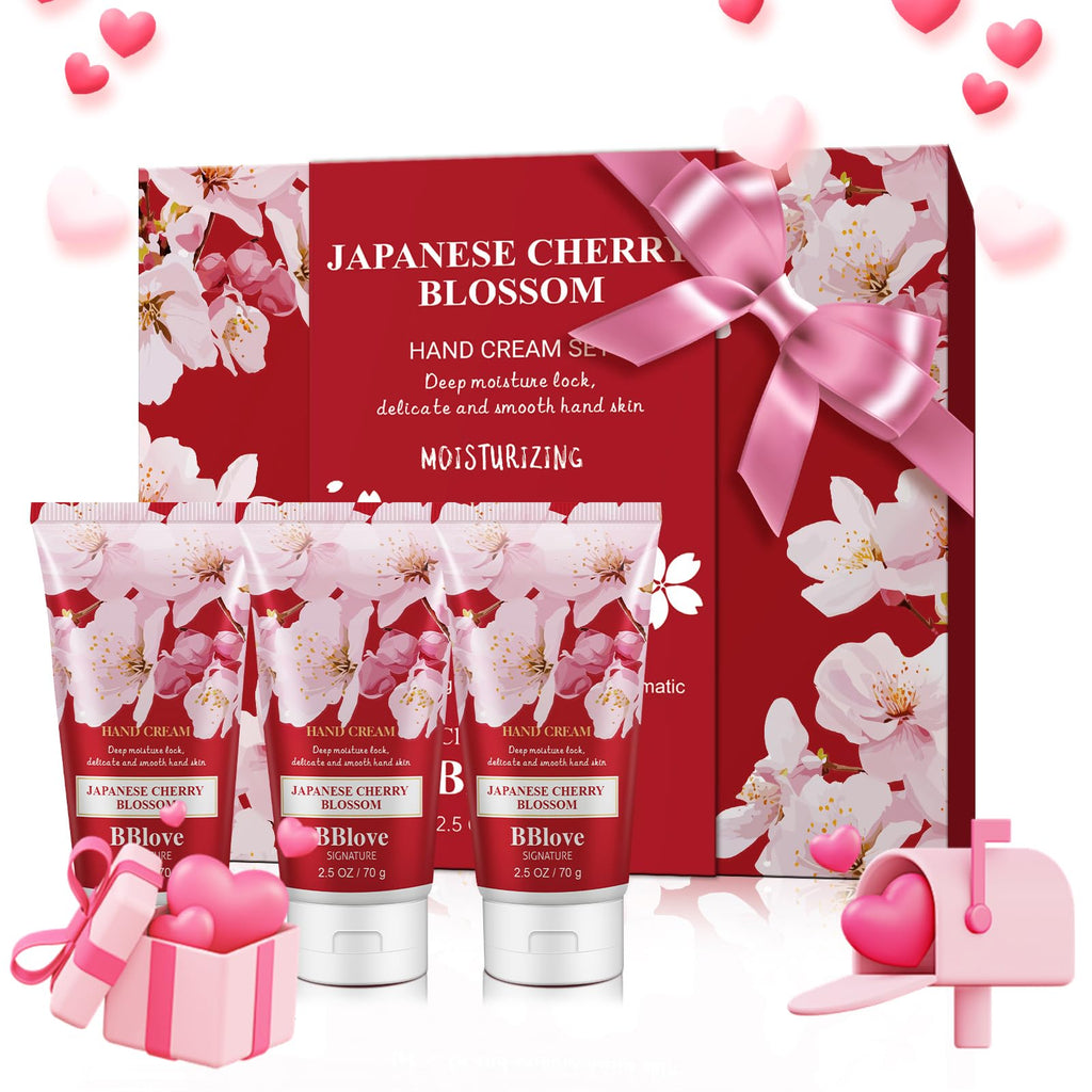 Vital Luxury Hand & Body Cream Gift Set, Hand Lotion Set Deeply Moisturizing for Rough Hands, Best Gift Ideas for Women,Travel Size, Japanese Cherry Blossom