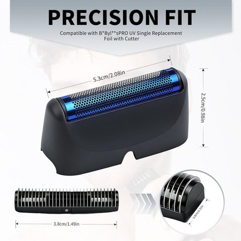 BaBylissPRO Shaver Replacement Foil & Cutter - Compatible UVFoil in Black for Precision Shaving
