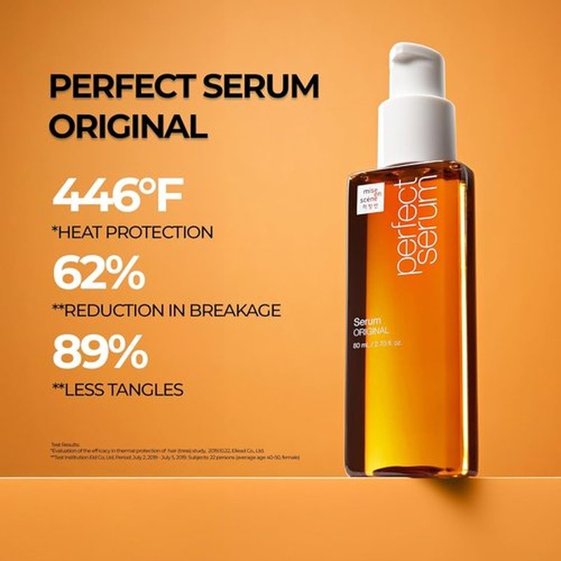 Mise En Scene Perfect Serum - Argan Oil Heat Protectant Hair Oil for Frizz Control | 2.7 Fl Oz | Fruity Floral Scent