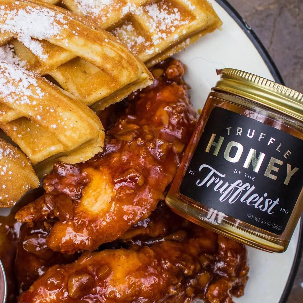 The Truffleist Truffle Honey – Truffle-Infused, Locally Sourced Honey with Real Black Summer Truffles - 5.5 oz