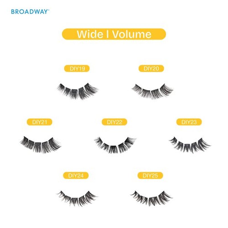 Broadway Lash Clusters, 9-16mm 70 pcs Assorted Volume False Eyelashes, Customizable DIY Individual Lash Extensions for Beginners, Lightweight & Comfortable Wide Band, Great for Everyday Glam