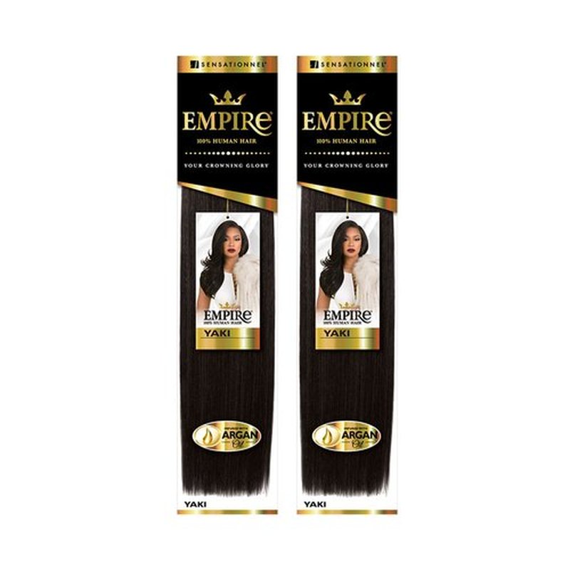 Sensationnel 2-Pack Deal ! Human Hair Weave Empire Yaki Weaving (10", 1B)