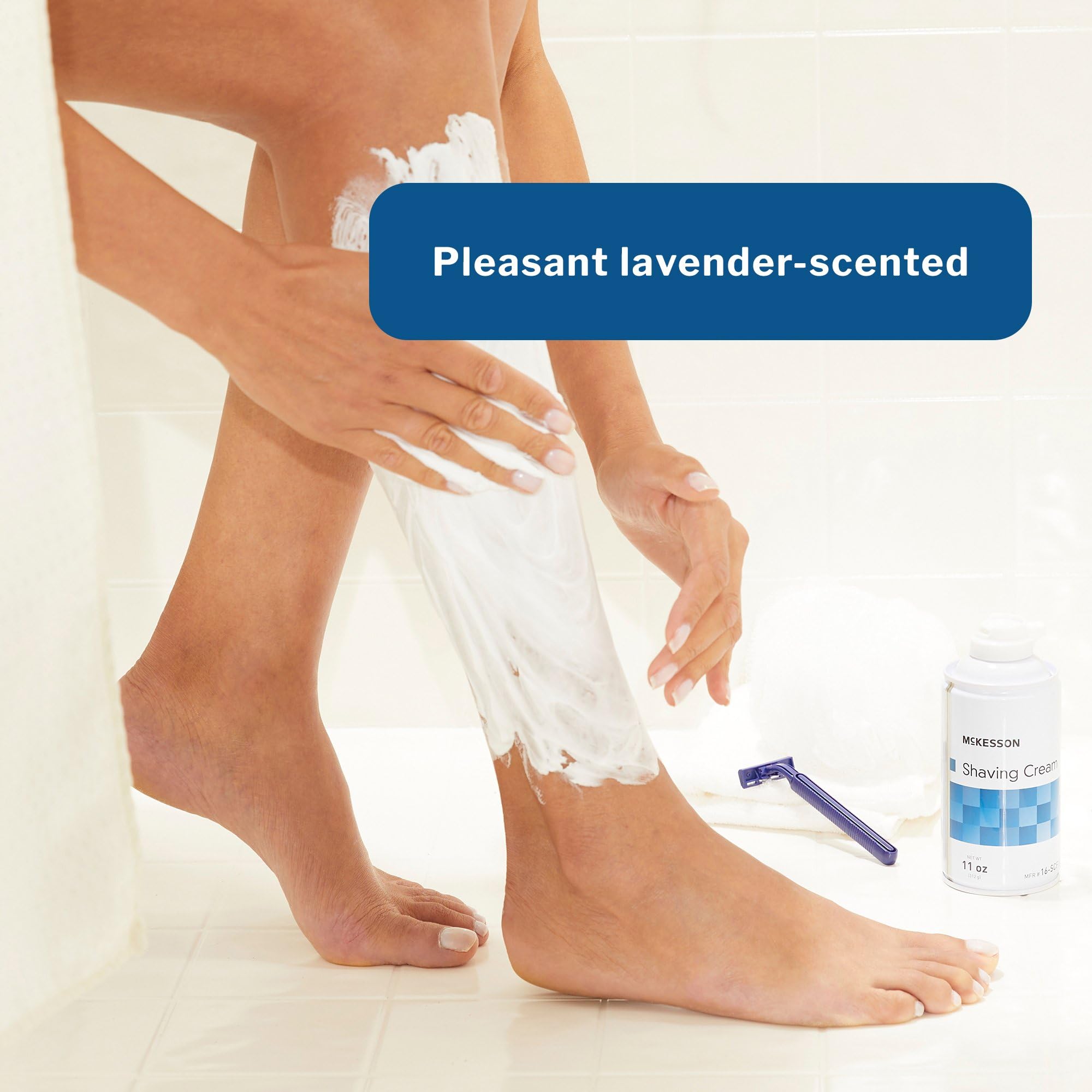 McKesson Foamy Shaving Cream Bulk, Women, Lavender, 11 oz, 12 ct