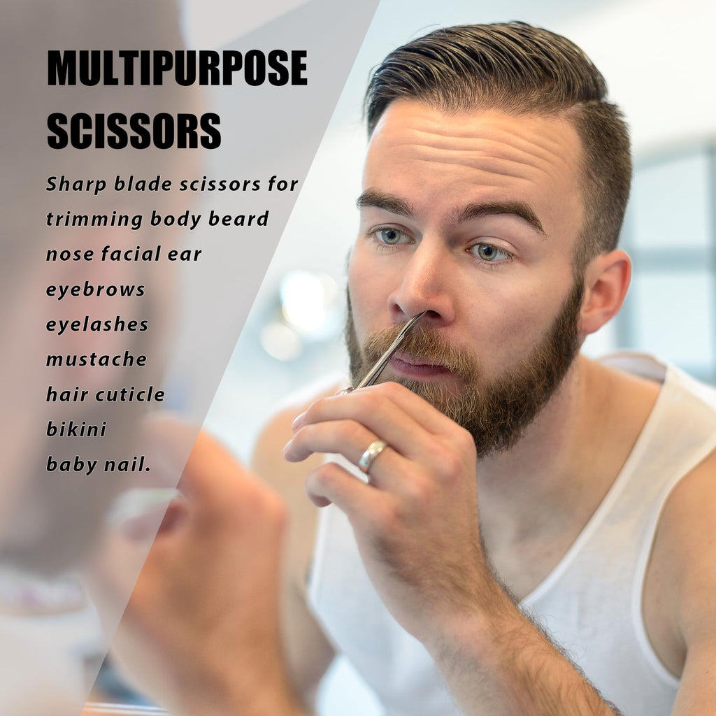 LePinko Nose Hair Trimmer For Men, Nasal Hair Tweezers For Women, Small Scissors For Hair Grooming