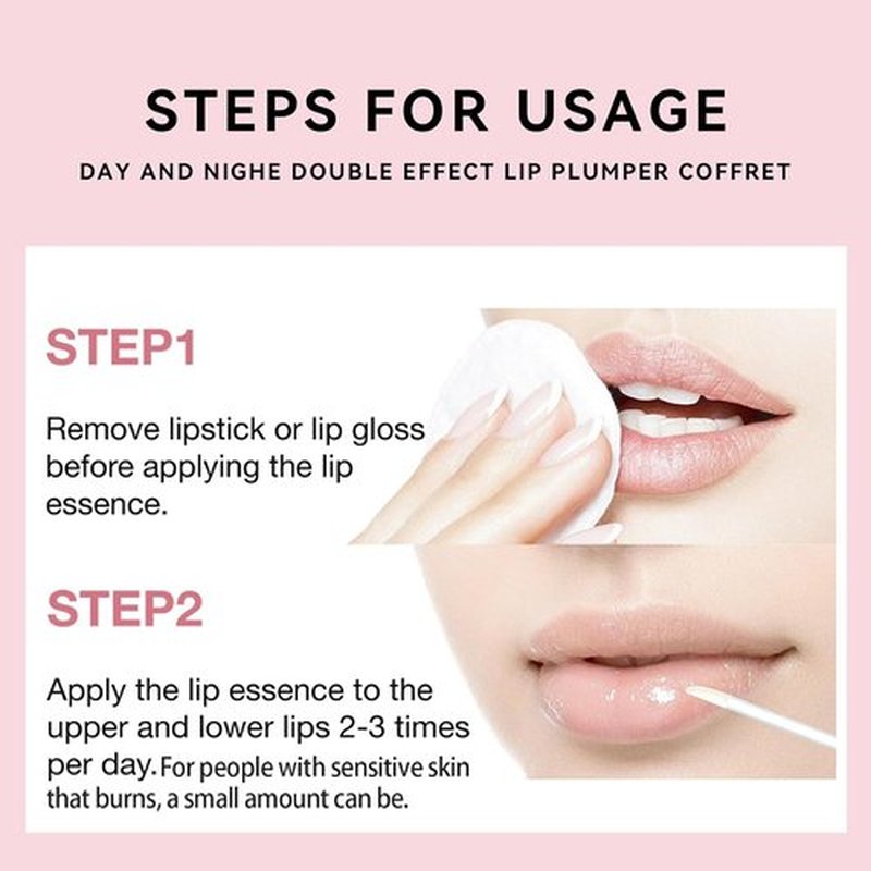 KISSIO Lip Plumper Set - Natural Lip Care Gloss for Beautiful, Moisturized Lips | 2-Piece Set