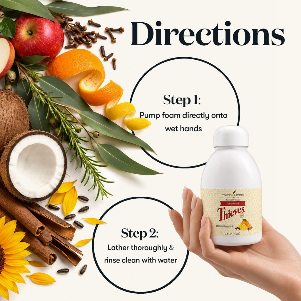 Thieves Foaming Hand Soap 8 fl oz. by Young Living Essential Oils - 1 Pack