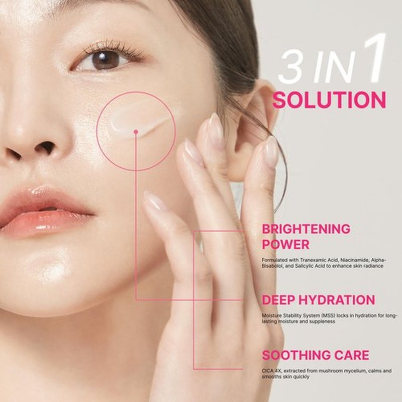 HEALIC Toning Active Cream, Brightening Face Moisturizer with Niacinamide & Hyaluronic Acid, Hydrating & Soothing Facial Cream, Gentle for Sensitive Skin, Korean Skin Care, 60g/2.12oz